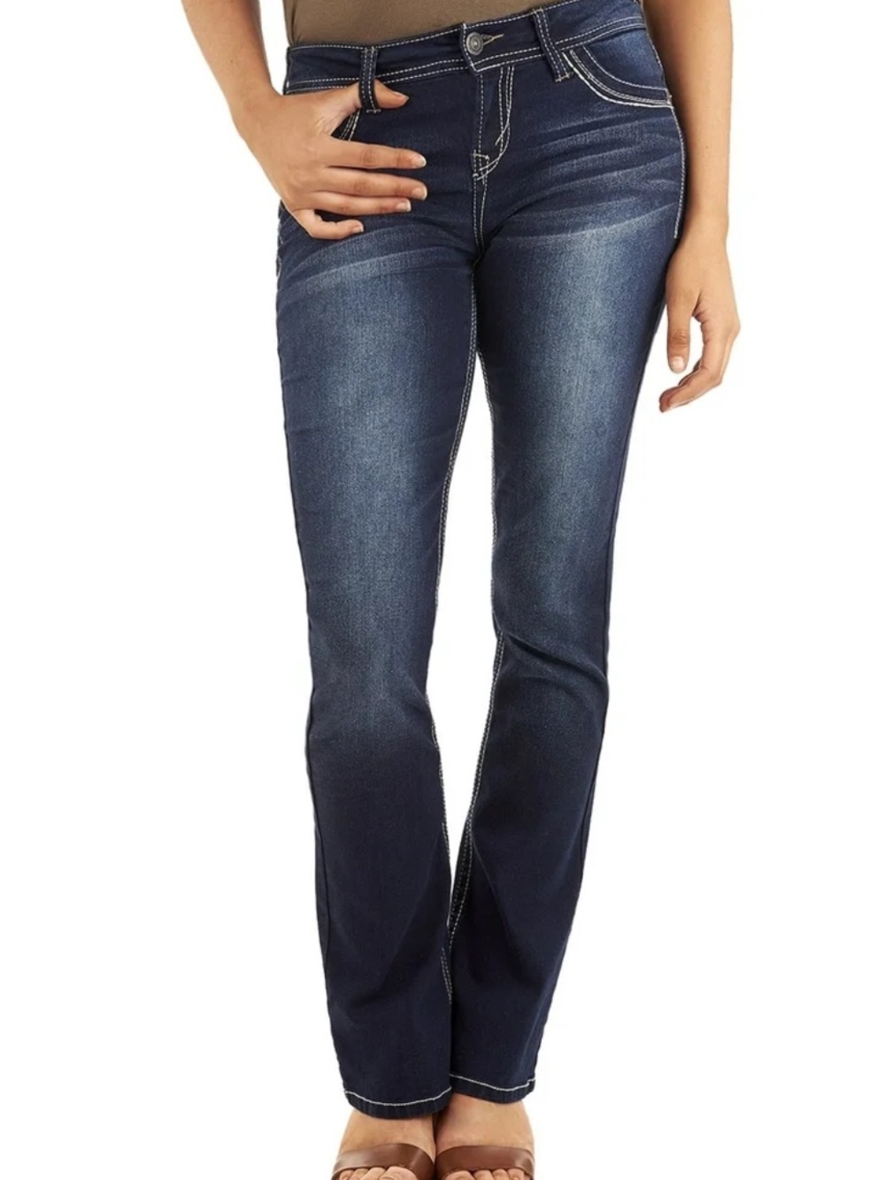 Like New | Wallflower Leg-Lengthening Mid-Rise Dark Denim Jeans Size 9R